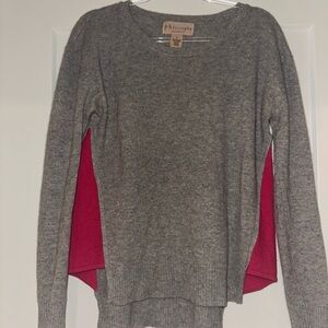 Philosophy Charcoal and Crimson Knit Top